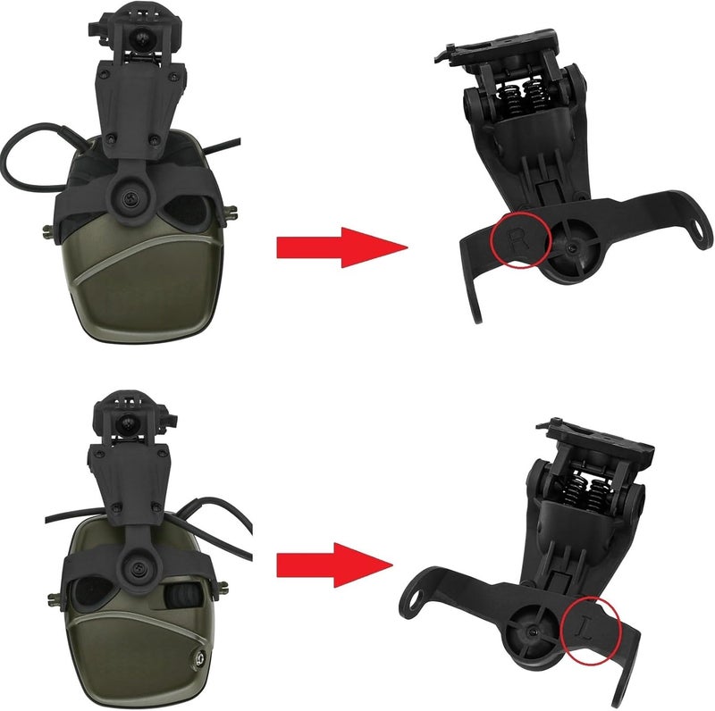 HEARFALCOM Tactical Helmet ARC Track Adapter for Tactical Electronic Shooting Earmuff Compatible Howard Leight Impact Sport Headset - Image 3